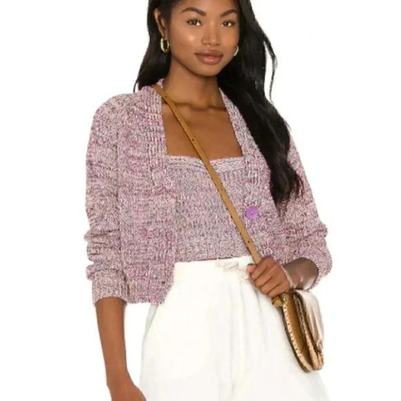 NWT Lovers + Friends Marlene Cardigan in Purple - Picture 1 of 9